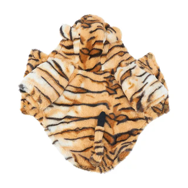 Pet Tiger Into A Hat Warm Jumpsuit Coat For Dogs Soft Comfortable Sweater Vest