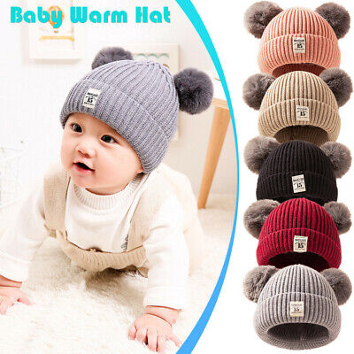 Toddler Infant Kids Baby Boys Girls Beanie Cap Doll Knitted Winter Warm Hat Caps