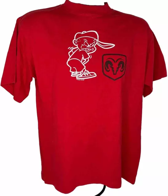 2002 Don't Mess With Dodge Ram Truck Charger Red Shirt, Licensed Apparel, Medium