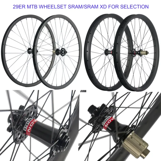 29ER MTB Full Carbon Wheelset 27/30/35mm Width Mountain Bike Wheels Sram/Sram XD