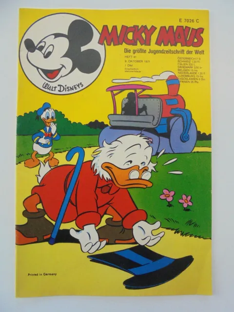 MICKY MAUS - Heft Nr. 41  von 1971 - Walt Disneys, Comic / Z. 1-2