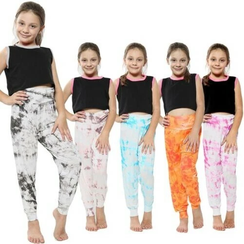 Bambine Ali Baba Harem Pantaloni Stampa Moda Trendy Leggings 5-13 Anni
