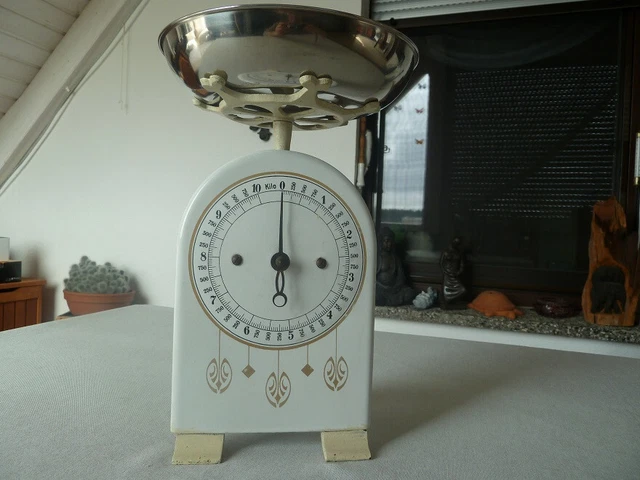 Antike Wirtschaftswaage - Tellerwaage - Jugendstil um 1900/10 - TOP !
