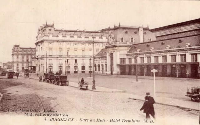 *6124 cpa Bordeaux - Gare du Midi