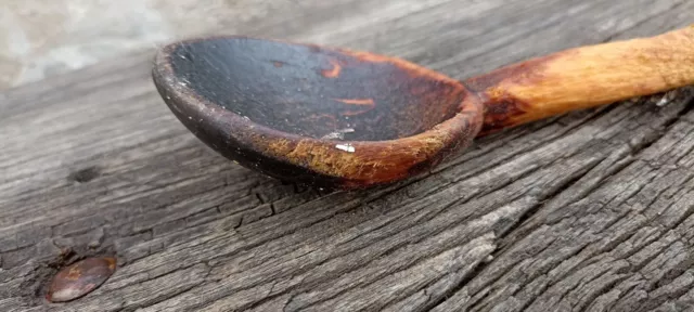 Old Antique Primitive Wooden Spoon Kitchen Paddle