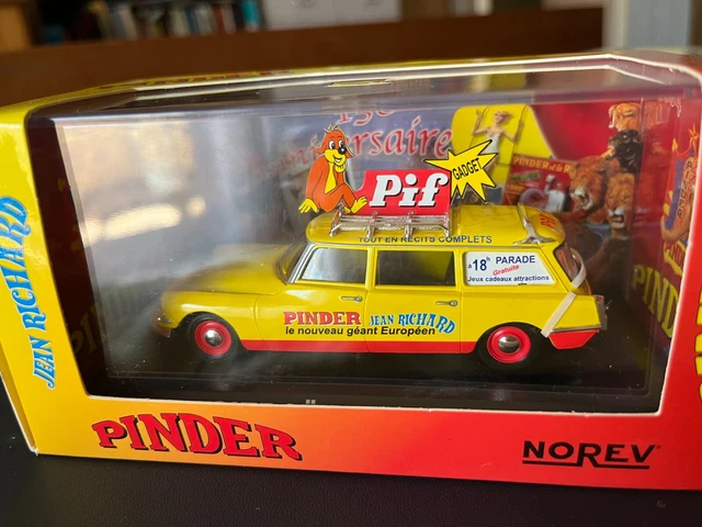 VEHICULE NOREV CITROEN ID BREAK CIRQUE PINDER PIF Gadjet neuf échelle 1
