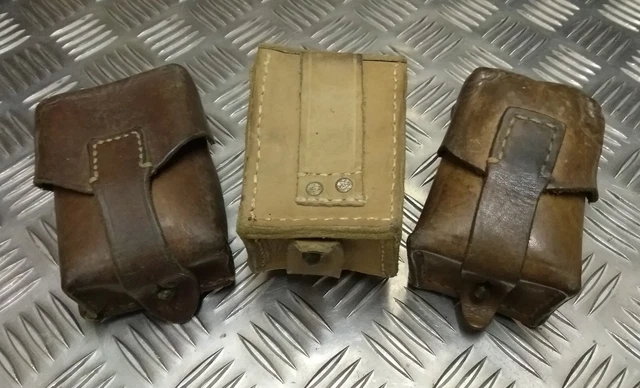 Sacoche Militaire Française Vintage - Cuir Véritable - Années 50 - Homme