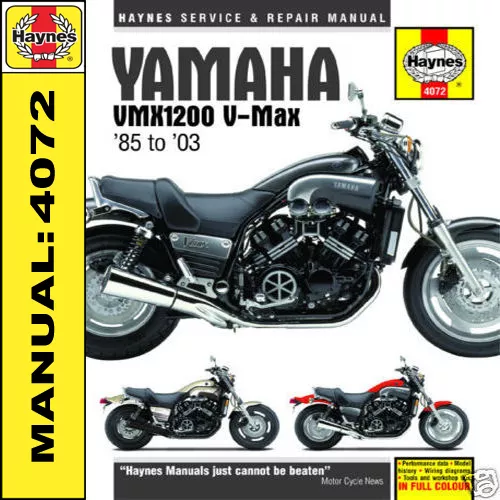 Yamaha V-Max VMX1200 VMax 1985-2003 Haynes Manual 4072 NEW