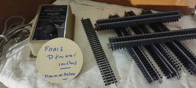 Énorme Lot De Rails JEP HO – 233 Rails Droits, Courbes, Ballast Métal (3e Rail)