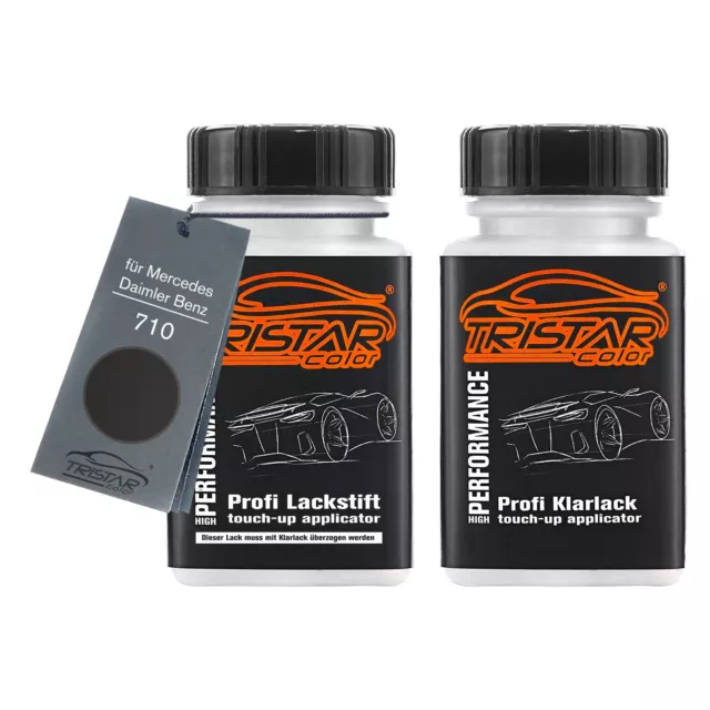 Autolack Lackstift für Mercedes 710 Crystal Palladium Grey Metallic 2 x 50ml