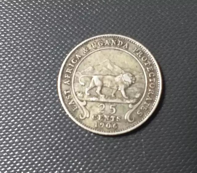 Uganda 25 Cents 1906 ,König Edward VII , Silber