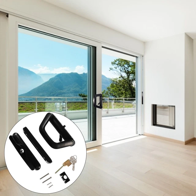 Puerta de vidrio manija de puerta de terraza cerradura de puerta corredera vidrio de ventana con cerradura
