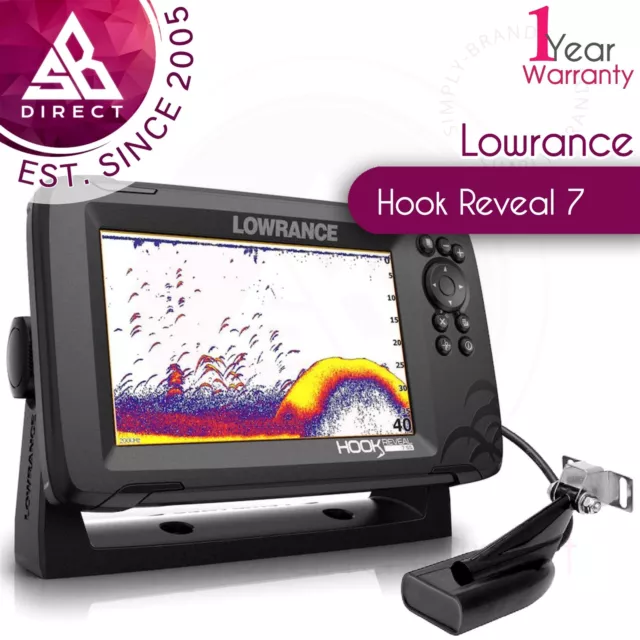 Lowrance Hook Reveal 7 CHIRP Fishfinder/ Chartplotter & 83/200 HDI Transducer