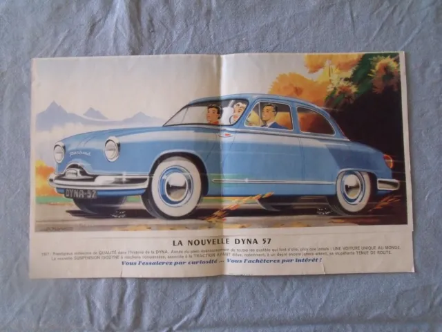 Dépliant publicitaire Panhard 1957 DYNA 57 citroën 2