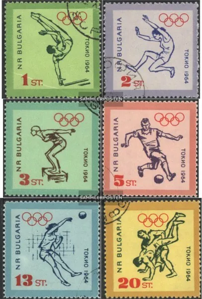 Bulgarien 1488-1493 (kompl.Ausg.) gestempelt 1964 Olympische Sommerspiele,Tokio