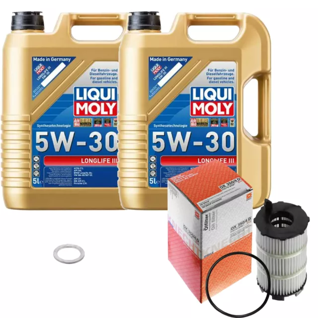 Mahle Filtro de Aceite 10L Liqui Moly Longlife III 5W-30 para Audi R8 Spyder