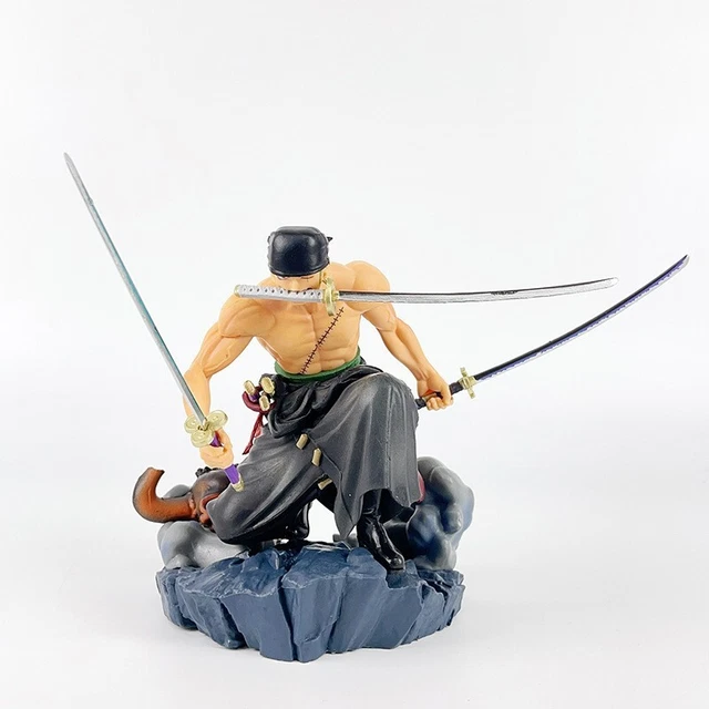 Figura De Anime De One Piece Roronoa Zoro De 24 Cm, GK, Tres Cabezas Y Seis Brazos Nueve Cuchillos Flow Ashura Figura De Accion De Pvc Modelo De Juguete Muneca