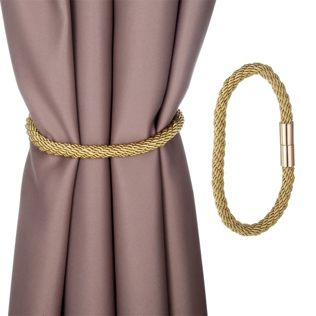 1pair Magnetic Curtain Tiebacks Holdbacks Buckle Clips Curtain Rods Tie Backs