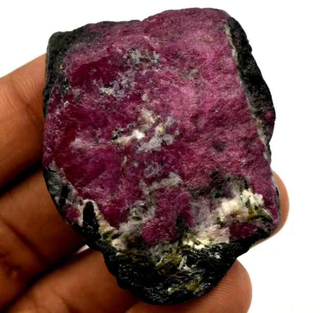 Natural Ruby In Zoisite 241.0 Ct Certified Untreated Africa Facet Rough Gem