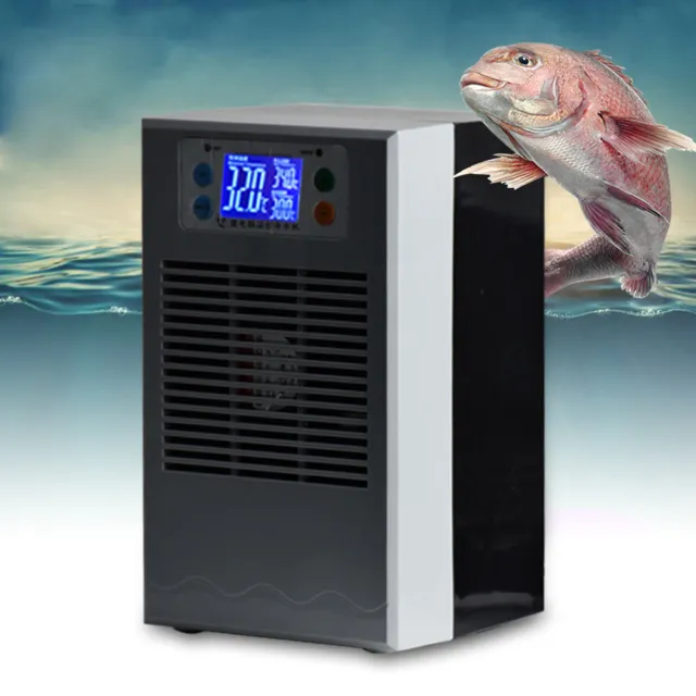 Aquarium Water Chiller Fish Tank Chiller Cooling Machine LCD Display w/ 2M Hose