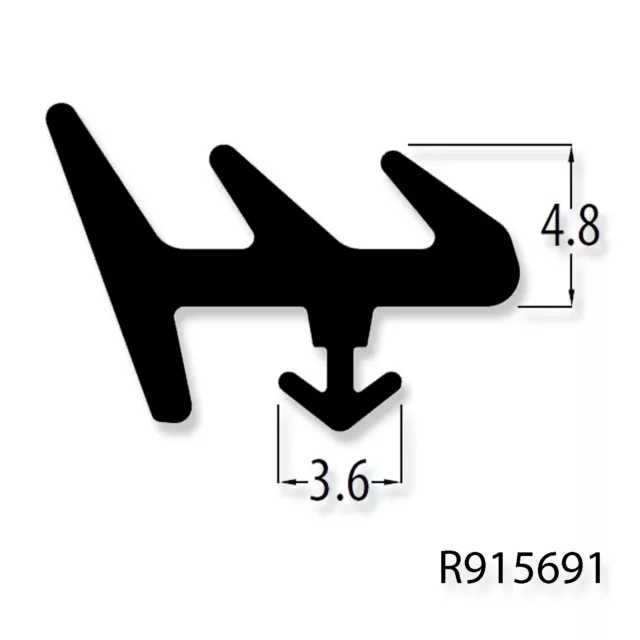 Black E Gasket Double Glazing  For Upvc Window Door Rubber Seal R915691