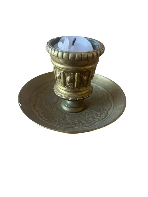 Bougeoir En Bronze D'époque 19ème