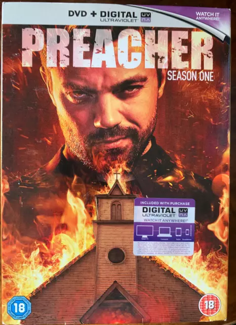 Preacher Season 1 DVD Box Set w/ Slipcover 2016 Comic Book Action TV Series