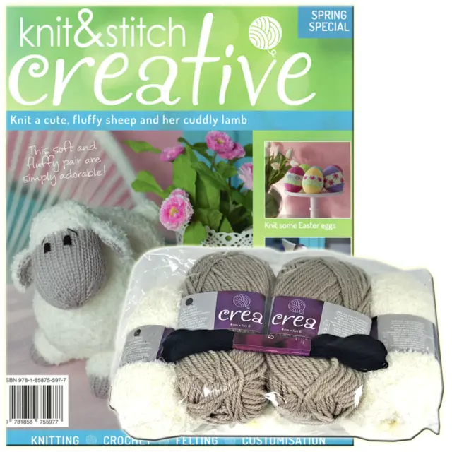 Stricken und Stitch flauschiges Schaf & kuscheliges Lammfeder spezielles kreatives Magazin-Kit