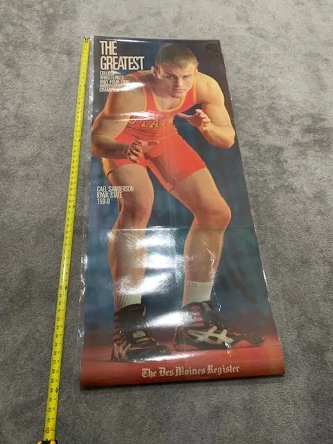 Cael Sanderson lifesize newspaper Poster 159-0 wrestling Penn State