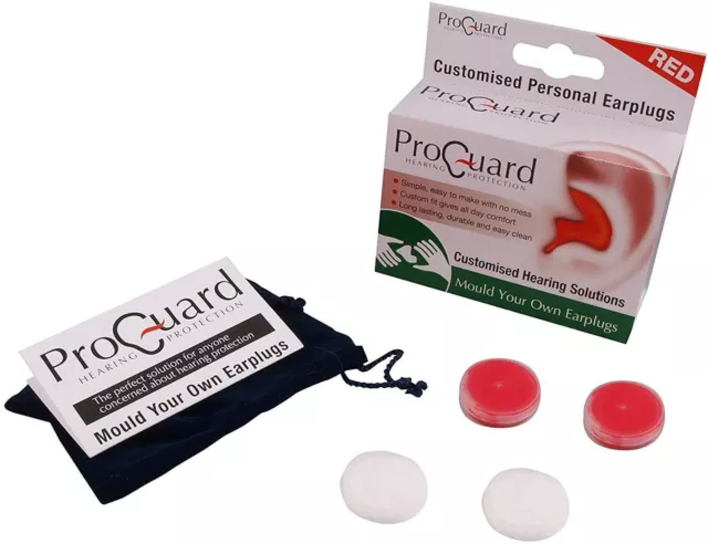 Proguard MYO Mould Your Own Earplugs Ear Plugs Red Blue or Beige 3