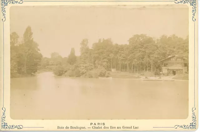 Périer, France, Paris, Bois de Boulogne, Chalet des Iles au Grand Lac  vintage a