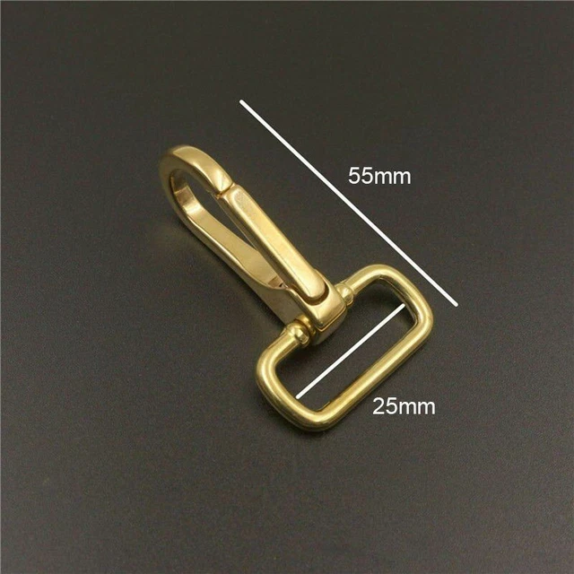 1pc Solid Brass Snap Hooks Swivel Eye Trigger Clasps Leather Craft Webbing Acces