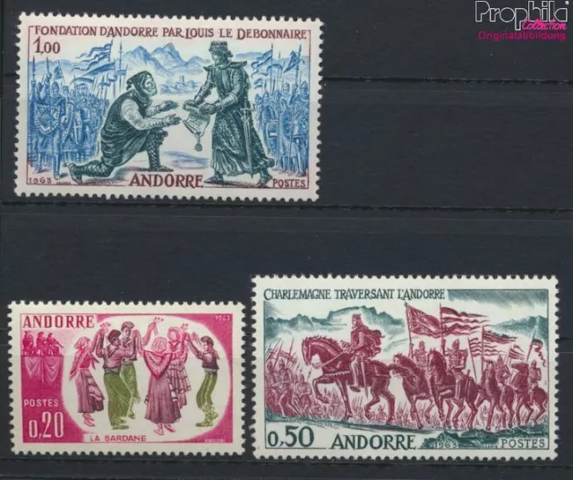 Briefmarken Andorra - Französische Post 1963 Mi 179-181 Jahrgang 1963 komp (9959