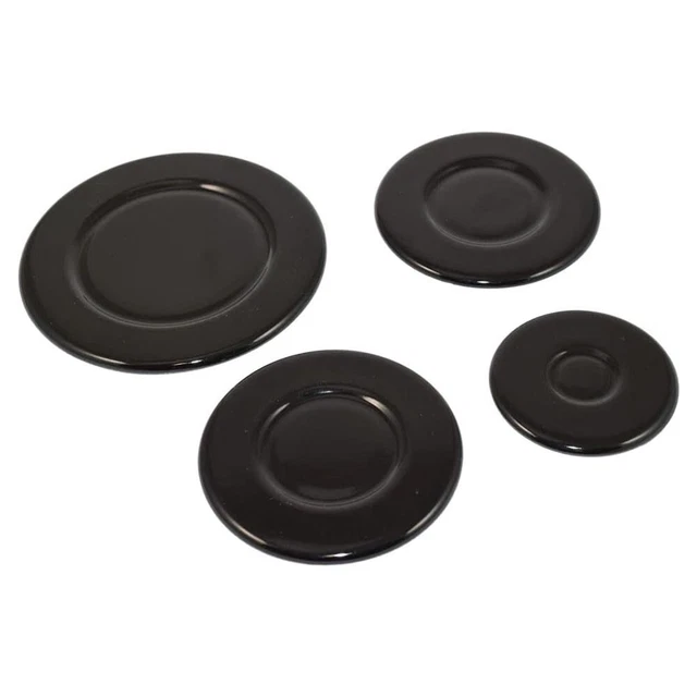 Ensemble de chapeaux de cuisinière à gaz avec couronne de flamme, compatible avec toutes les tailles de brûleurs de cuisinière à gaz (concave