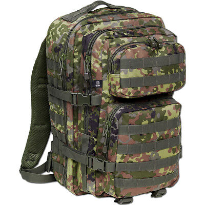 Brandit Brandit Noi Cooper Media Zaino Zaino Molle Esercito Polyester Pack Flecktarn Cam 