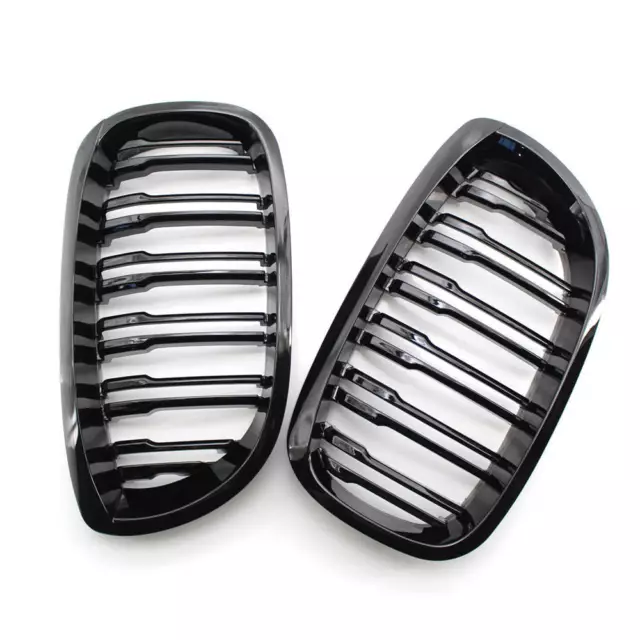 Grille Calandre Noir Brillant Pour BMW E46 série 3 Coupe 03-06 Double Lame MS 3