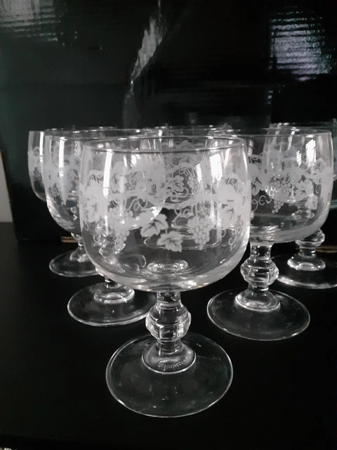 Lot De 6 Verres à Vin Rouge Cristal D'Arques Luminarc - Modèle Octime Black - Noir
