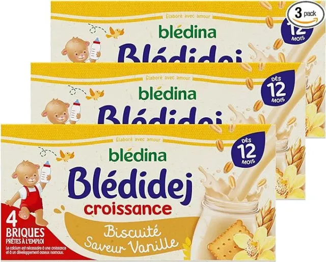 Blédina Blédidej bebé crecimiento galletas sabor a vainilla 15x 250ml NUEVO MHD 16/12/23