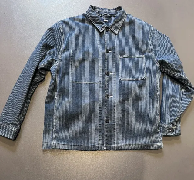 Uniqlo Classic Indigo Blue / Wabash Denim  Chore Jacket L / XL 48” - 50” BNWT