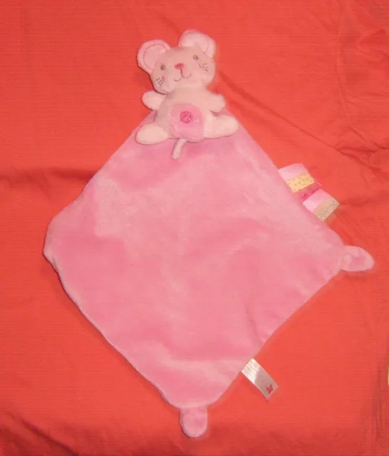DOUDOU PLAT SOURIS ROSE NICOTOY en TBE