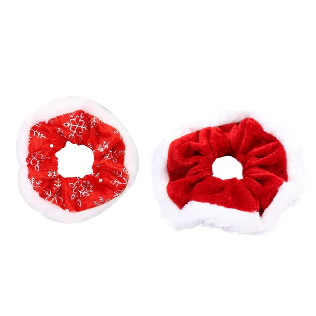 2 Pcs Corde À Cheveux De Noël Élastique À Cheveux De Noël Décor De Noël Décorer