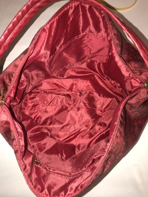 EUC Samantha Brown HUGE Travel Tote Red Luggage Pockets Weekender 23”x14”x7” 4
