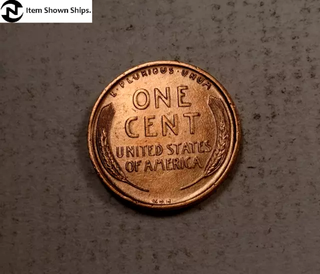 1909 VDB Lincoln Wheat Penny Cent ~ AU/Uncirculated (red) ~  (W805)
