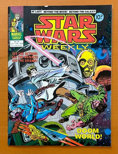 Star Wars weekly #23 (Marvel UK 1978) FN+ condition comic magazine