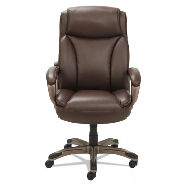 Alera Veon Series Executive High-Back Bonded Leather Chair, Brown #ALEVN4159