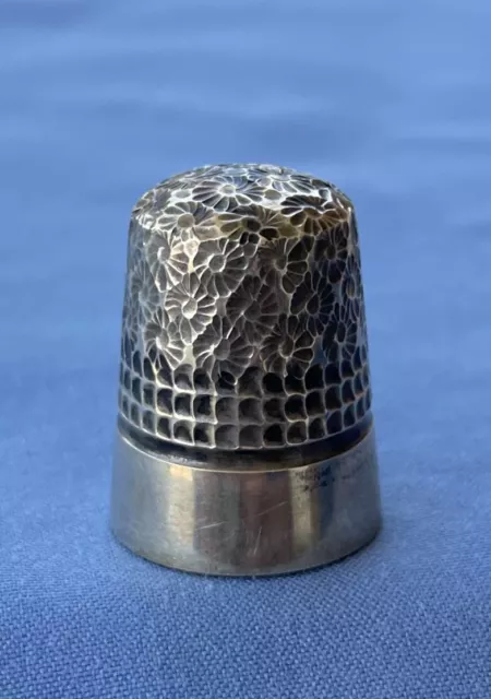 Vintage 1973 James Swan & Son B’ham English Sterling Silver Thimble No. 4 •6.7g•