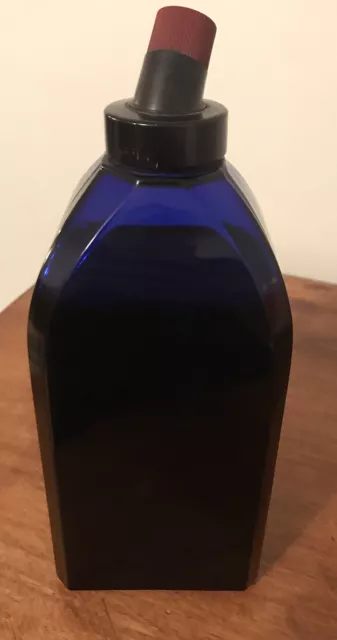 Vintage 10” Semi Cathedral Rare Carter Inx Cobalt Blue Full Ink Bottle