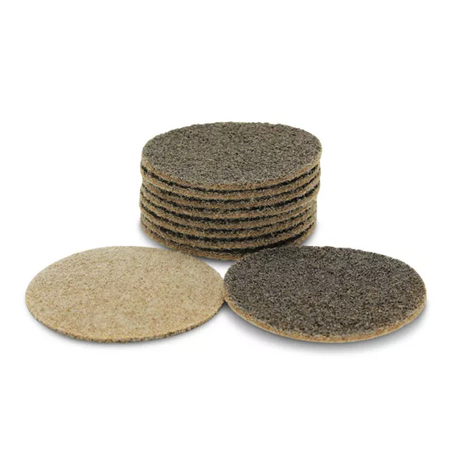 10 Pack - 5" Hook and Loop Surface Conditioning Sanding Discs, Tan - Coarse