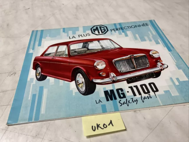 MG 1000 MG1000 catalogue prospectus brochure de vente publicité auto vintage