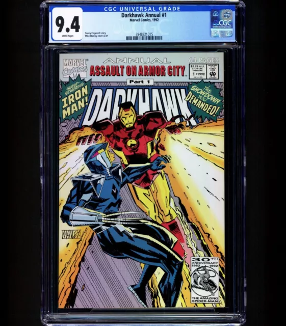Darkhark Annual #1 CGC 9.4 1ST SAVAGE STEEL Iron Man vs Darkhawk Cover Marvel NM
